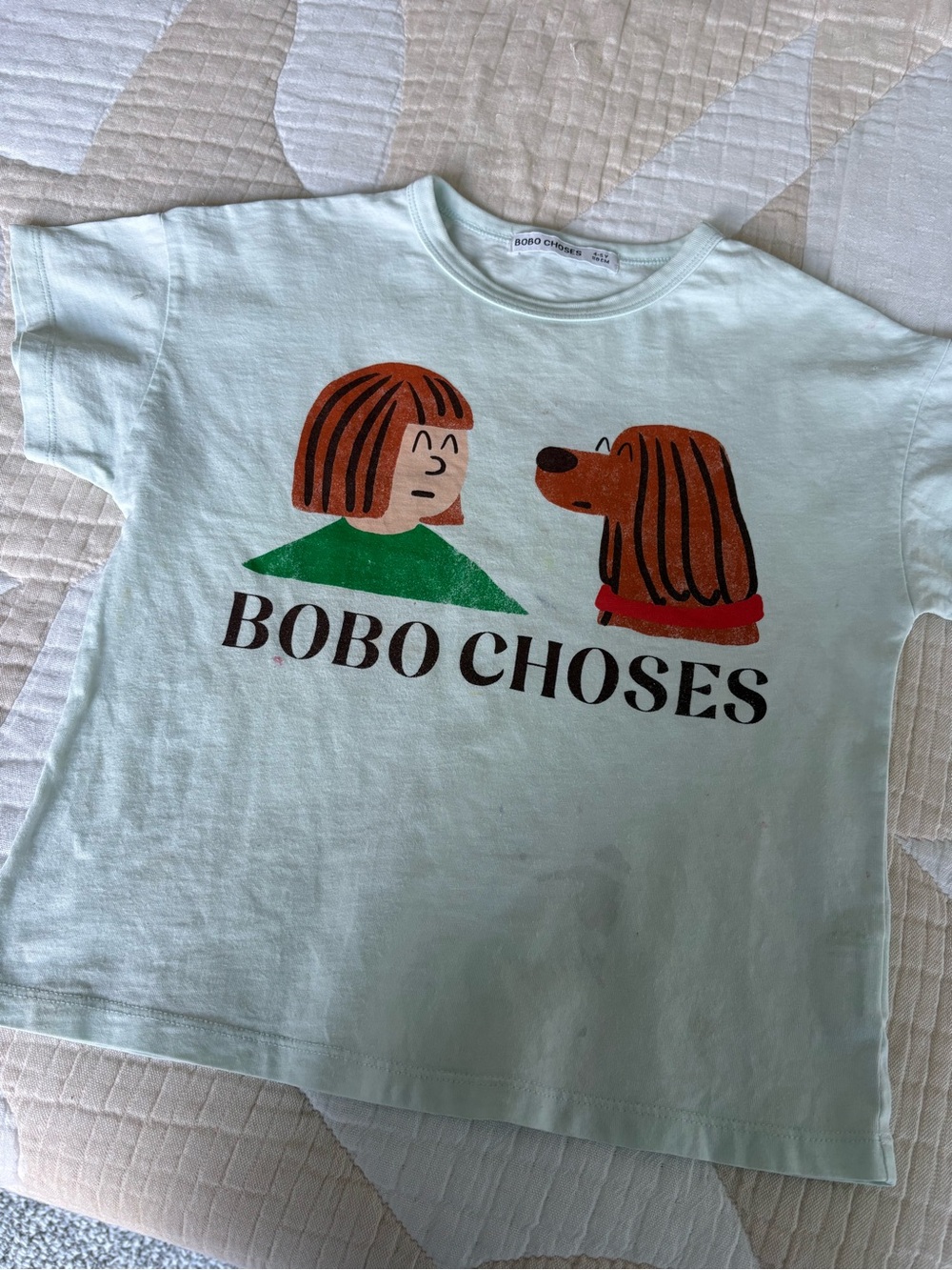 Bobo Choses Mint Tee with Illustration